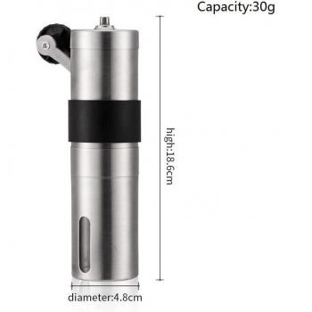 Adjustable Manual Coffee Grinder with Rubber Loop for Easy Maintenance