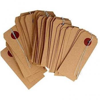 Kraft Tags with Metallic Wire