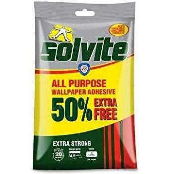 Solvite ExtraStrong Fast-Apply Wallpaper Glue – 4.5 Roll Capacity
