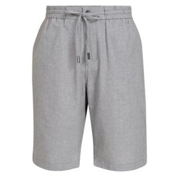 XL Dobell Light Grey Linen Shorts for Men