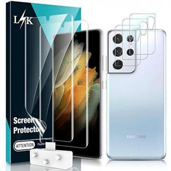 ClearWave Dual Kit – Samsung S21 Ultra 2‑Pack TPU + 3‑Pack Lens Shields