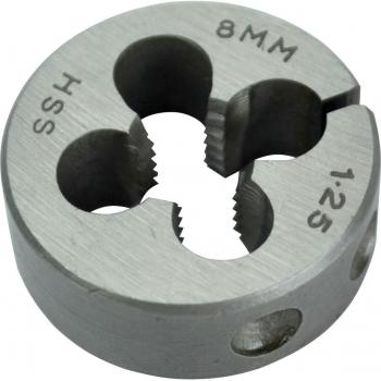 Faithfull HSS Straight Flute Split Die M8 x 1.25, 1in OD