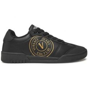 Versace Jeans Couture Black Sneakers with Logo Print