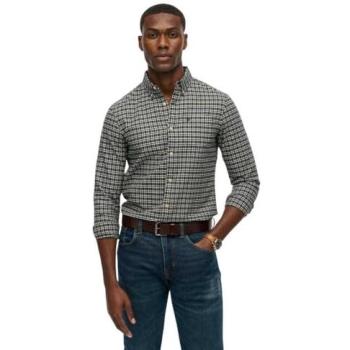 Navy Marl Superdry Long Sleeve Shirt – Premium Edition