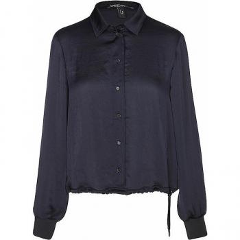 Marc Cain Dunkelblaue Hemdbluse mit Tunnelzug, Größe 42