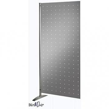 Parete di Separazione Metropol in Acciaio Perforato 80x175 cm, Colore Argento