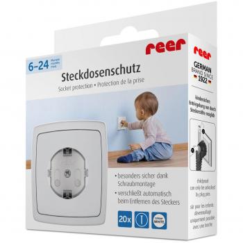 Cache-prises Reer blanc vissables 20 pcs