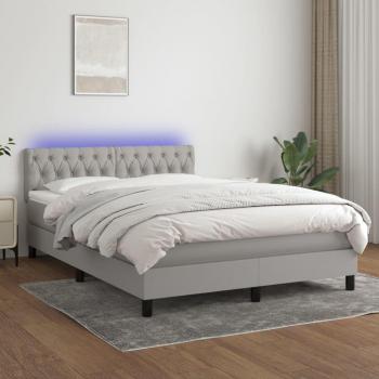 Lova Gel‑Coated Mattress, 140x200 cm, Grey, Elastic Frame, LED Illumination – Fabric