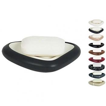 Bandeja para pastilla de jabón Spirella, colección Etna, 11 x 15 x 2.5 cm, Gres Multicolor