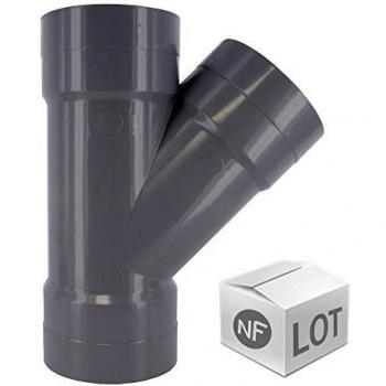 Lot de 10 Raccords PVC Culottes 45° Femelle-Femelle Ø100