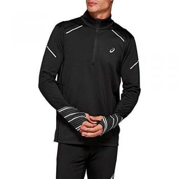 ASICS T-shirt manches longues col haut 1/2 zip noir XL