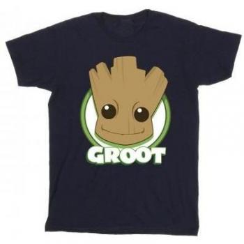 Guardians Of The Galaxy Girls Black T-Shirt with Groot Badge