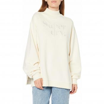Sudadera Superdry Ana, Cuello Alto, Blanco (Soft White L6o), S para Mujer