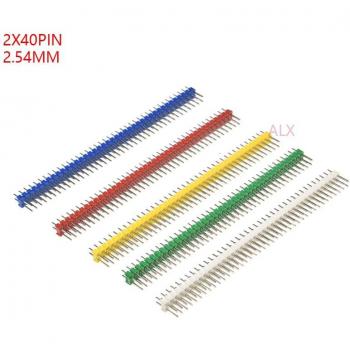 Conector Doble Fila 2X40 PIN Macho 2,54mm (10 Piezas) para Placas Arduino