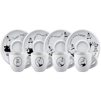 Bialetti Carosello Espressotassen Set, 8 Stück, 80 ml