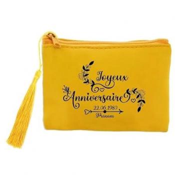Anniversaire Radieux : Porte-Porte-Argent & Clés Taperso Jaune
