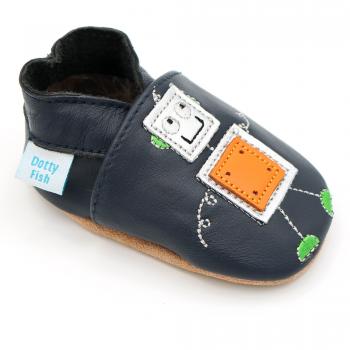 Dotty Fish Scarpe Bimbi Blu Navy con Suola Scamosciata 12-18 Mesi