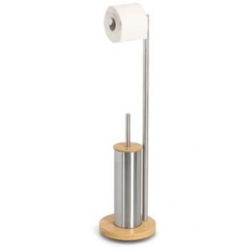 Inox Bambù Spazzola WC Zeller Present 19×72,5 cm