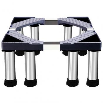 Soporte elevado gris para lavadora y secadora