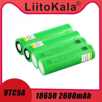 VTC5A Liitokala 18650 3.6V 2600mAh Máxima Corriente 40A