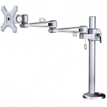 Newstar FPMA-D935G Silver Desk Mount with Grommet for 10-30 Monitor Screens, Fully Adjustable