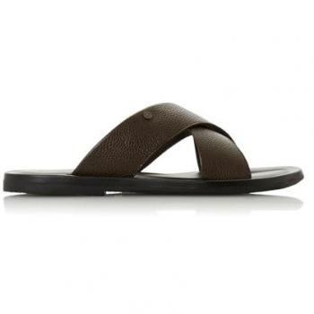 Dune London 'Frank' Leather Slip-On Sandals