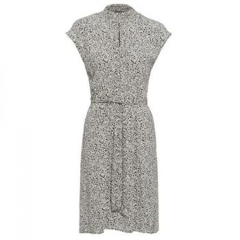 Minikleid ZERO zero Minikleid mit Flowerprint Gr. 38, Normalgrößen, schwarz-weiß (schwarzcream), Damen, Cru00eape, Obermaterial: 100% Viskose. Ärmelfutter: ohne Futter., bedruckt, Kleider, Gürtel