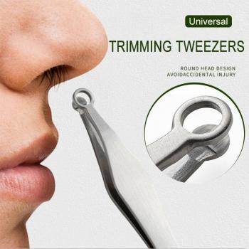 Pinza Estética de Acero Inoxidable: Corte y Depilación Facial