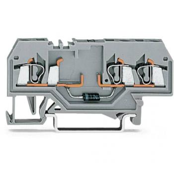 WAGO 280‑673/281‑410 Diodenhalter (5 mm) Zugfeder – Grau, 100 Stück