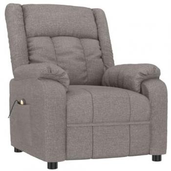 Fauteuil de Détente Taupe Tissu – Version Inclinable Vidaxl