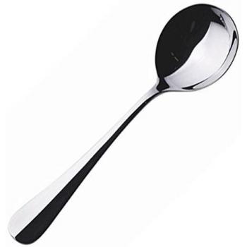 Genware Stainless Steel Soup Spoon Kit – 12 Count (18/0)