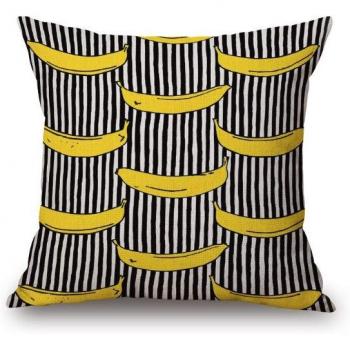 Coussin en lin 18x18 avec fermeture éclair Pop Art