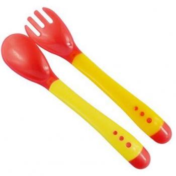 Ustensiles table silicone flexibles 2 pièces