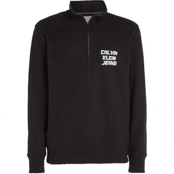 Camisa deportiva negra de Calvin Klein: Sudadera Half Zip con logo Future Fade