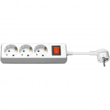 Microconnect GRU003W-SWITCH enchufe múltiple 1,5 m 3 salidas AC Interior Blanco