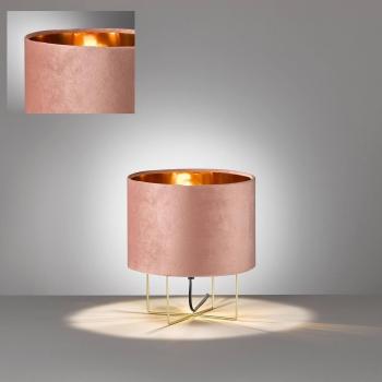 Lampada da tavolo in velluto rosa