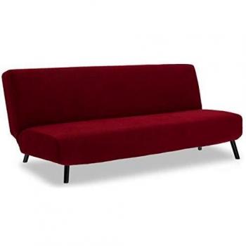 TIANSHU Housse de canapé sans Bras, Pliant canapé-lit Extensible Housse de canapé Clic Clac 3 Places Protect Jacquard Housse de Canapé