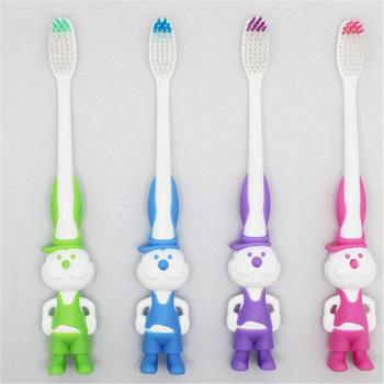 4-Pack Cartoon Toothbrushes for Kids' Dental Care