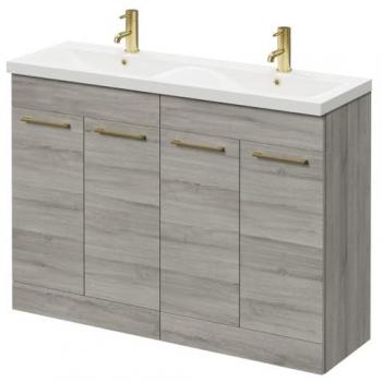 Napoli 1200mm Floor Standing Vanity Unit with Brushed Brass Handles