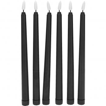 FêteSombre Bougies LED 6 en Noir