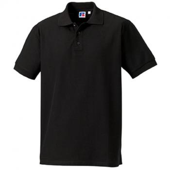 5-Piece Russell Men's Piqué Polo Collection – Black – XXL