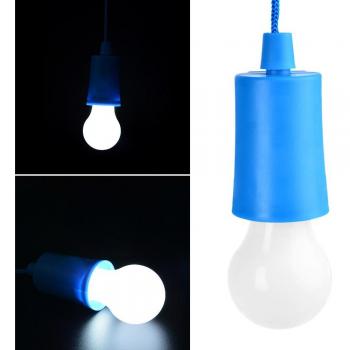 Colorful Hanging Light Bulb with Pull Cord