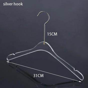 5 Pcs Acrylic Clothes Hanger with Gold Hook for Women and Kids