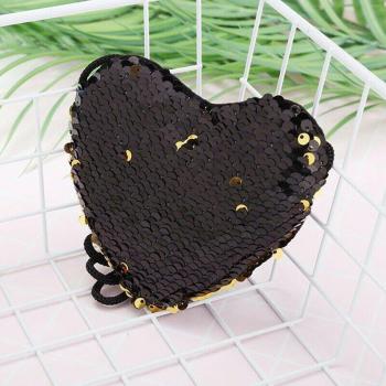 Heart-Shaped Sequin Mini Messenger Bag for Kids