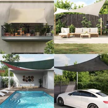 Voile d'Ombrage de Jardin 160 G/m² Vert Foncé 3,5x5 M