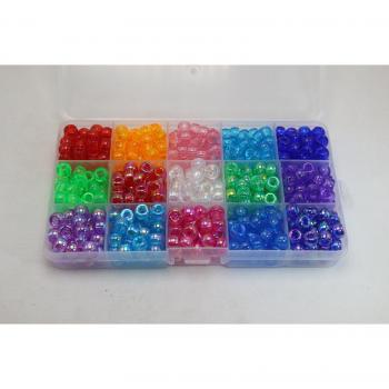 Ensemble Bricolage Poney 9x6mm – 15 Couleurs, Boîte Organisateur Inclus