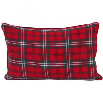 Rot‑Schottenmuster Kissenhülle Edward – 30 x 50 cm