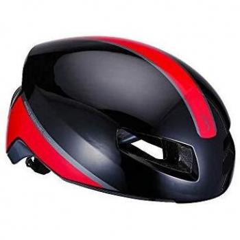 BBB Tithon Helm Unisex, glänzendschwarz/rot, L (58-62cm)