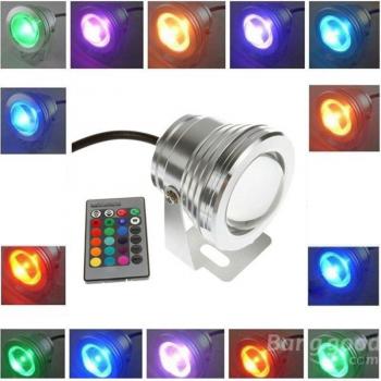 Lampe Sous-Marine RGB 10W 12V Étanche IP67 16 Couleurs pour Piscine