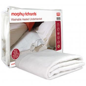 MorphyRich 600111 WarmWhite Washable Underblanket Electric Blanket